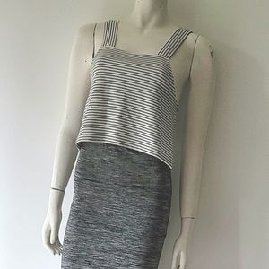 Zara Trafaluc Strappy Striped Crop Top Size S